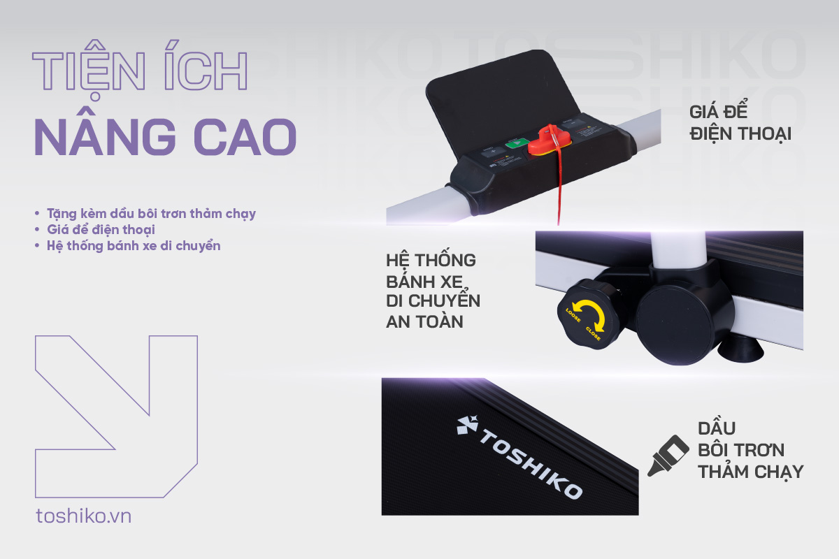 Máy chạy bộ gấp gọn Toshiko GenZ, ảnh 9