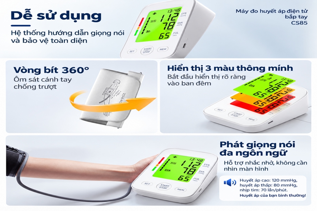 Máy đo huyết áp điện tử bắp tay Toshiko BPM-01, ảnh 2