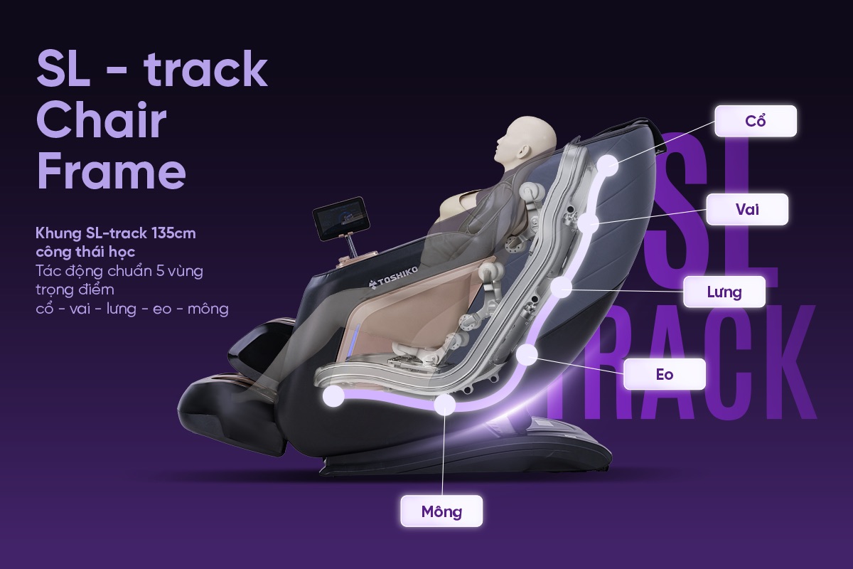 Ghế massage Sóng Âm Trị Liệu Con lăn 4D Toshiko T95 Pro, ảnh 5
