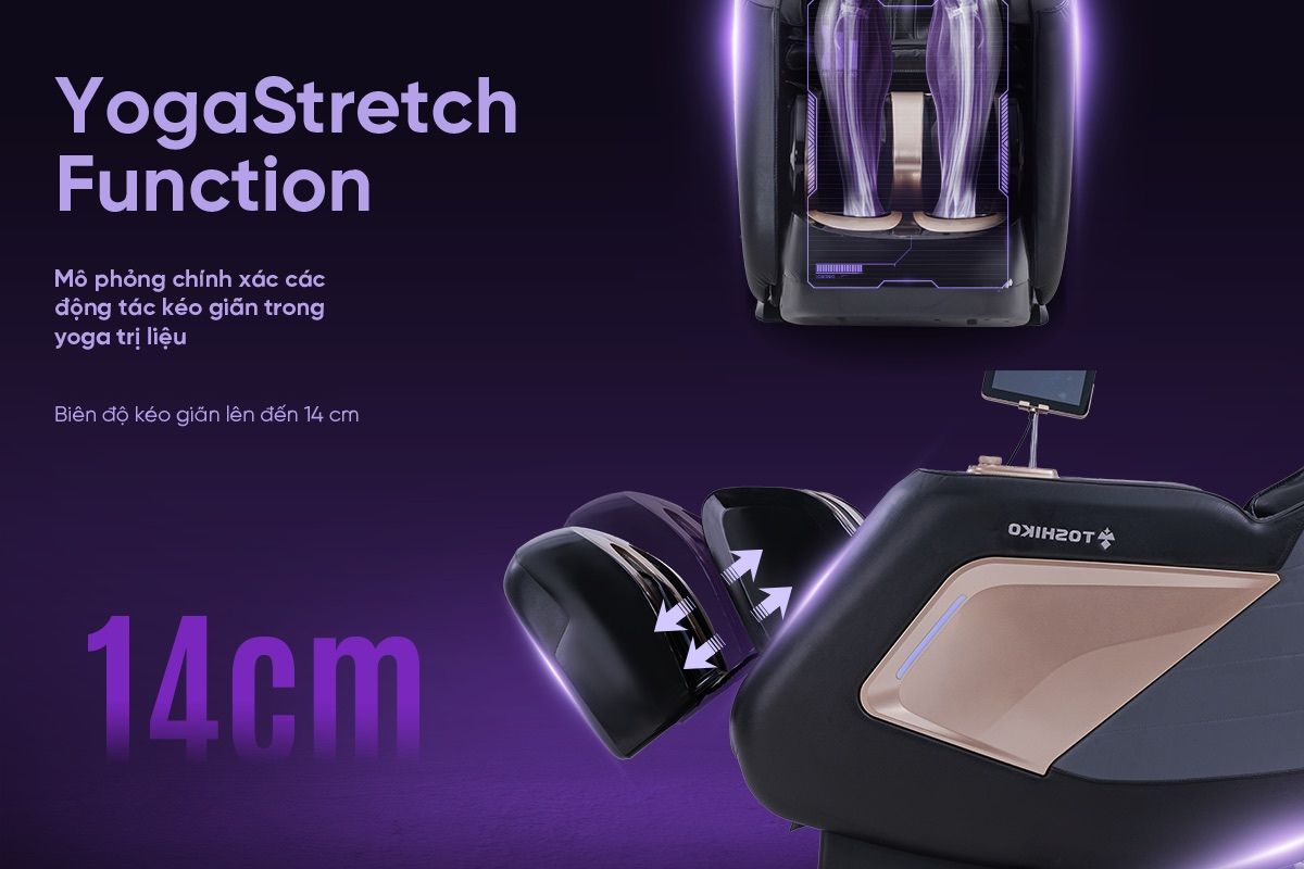 Ghế massage Sóng Âm Trị Liệu Con lăn 4D Toshiko T95 Pro, ảnh 9