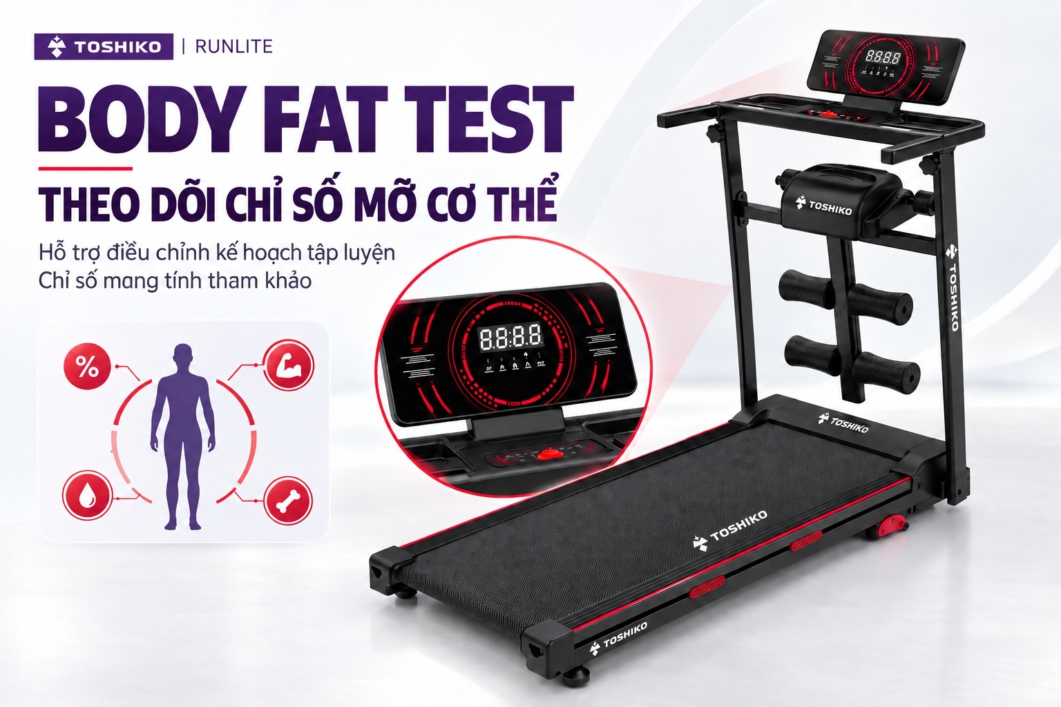 Máy chạy bộ đa năng Toshiko Run Lite, ảnh 5