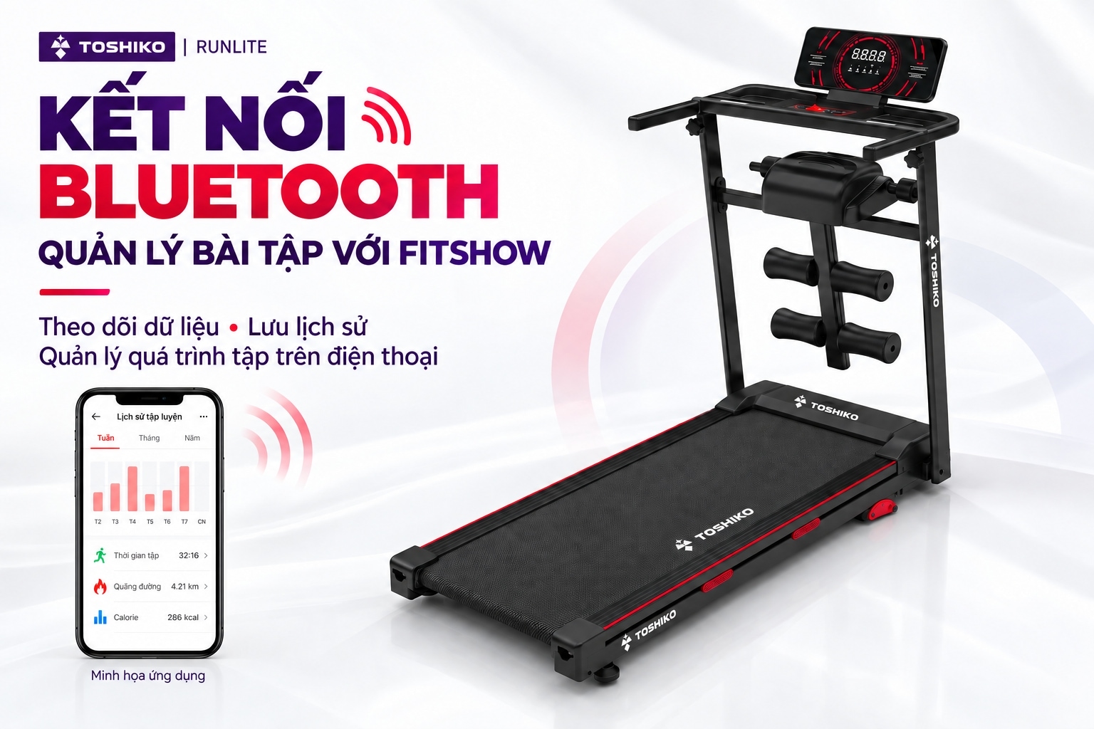 Máy chạy bộ đa năng Toshiko Run Lite, ảnh 7
