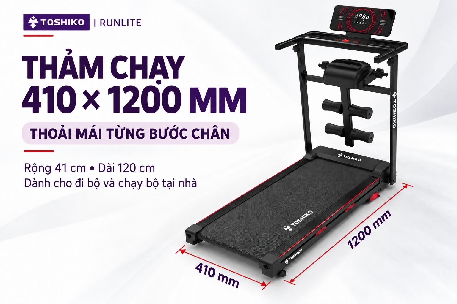 Máy chạy bộ đa năng Toshiko Run Lite, ảnh 9