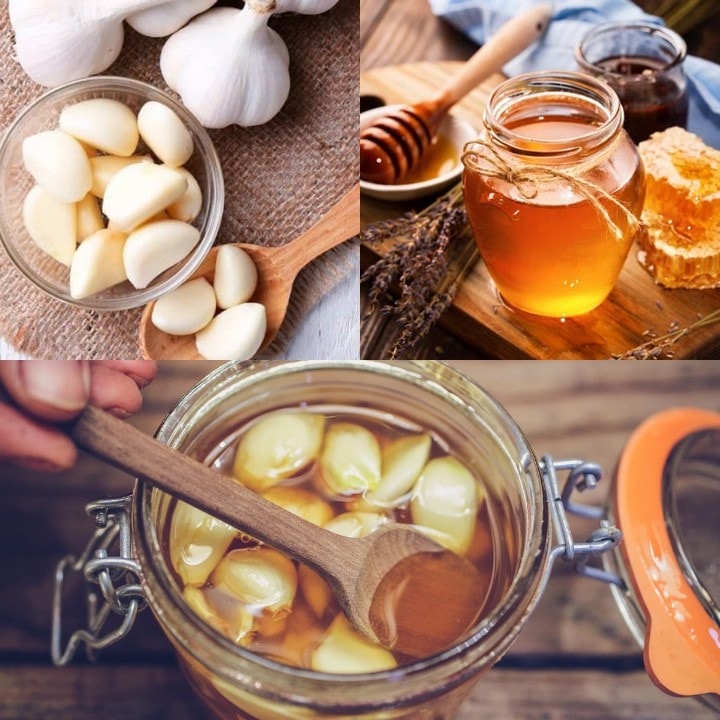 Ngâm tỏi và mật ong