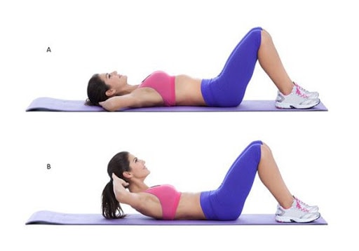 Bài tập gập bụng cơ bản