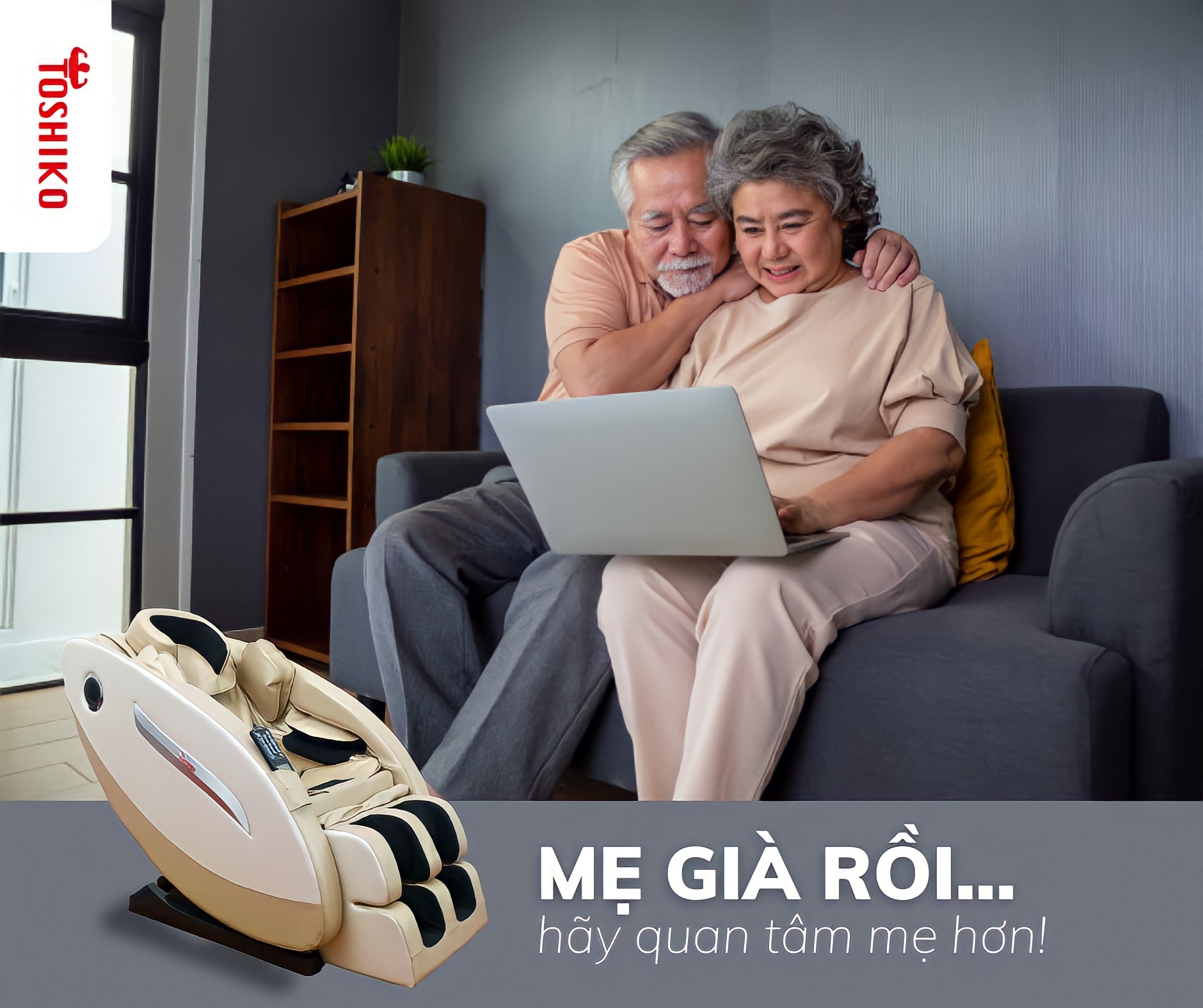 Ghế massage Toshiko - Món quà siêu ý nghĩa cho ba mẹ
