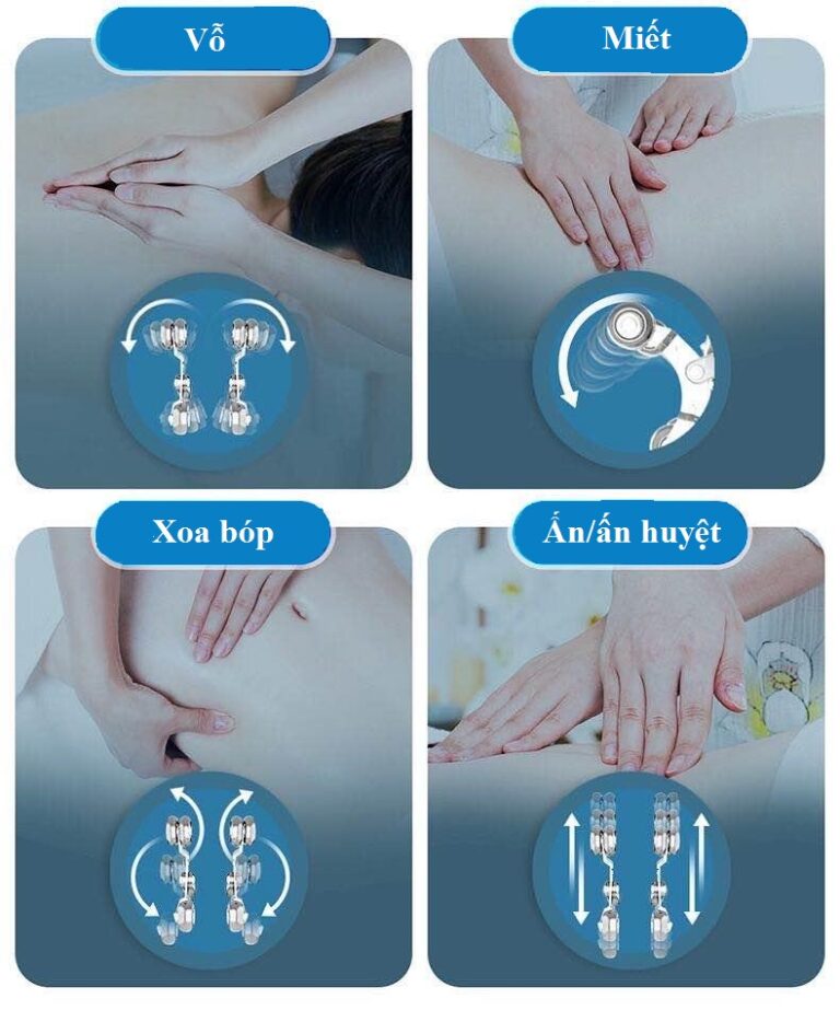 Con lăn massage giúp tạo ra các động tác massage chân thực tương tự như bàn tay người
