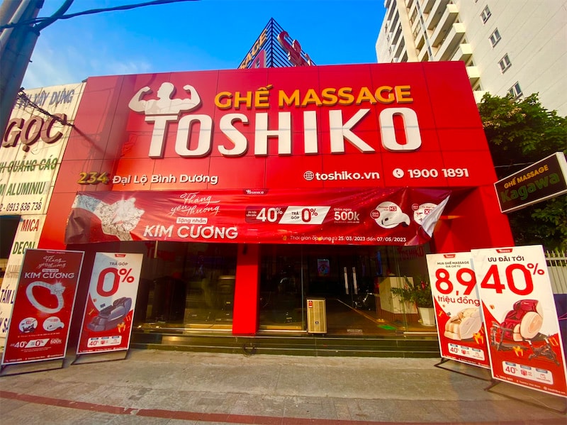 Showroom ghế massage khu vực phía Nam - Toshiko Bình Dương
