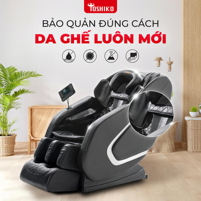 Bảo quản da ghế massage đúng cách sẽ giúp da ghế bền bỉ hơn