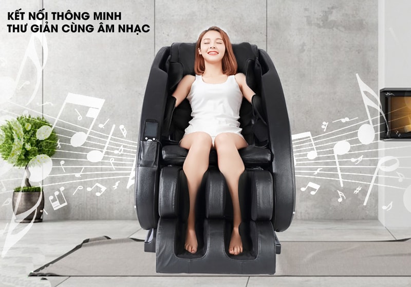 Chức năng của ghế massage là nghe nhạc kết nối bluetooth