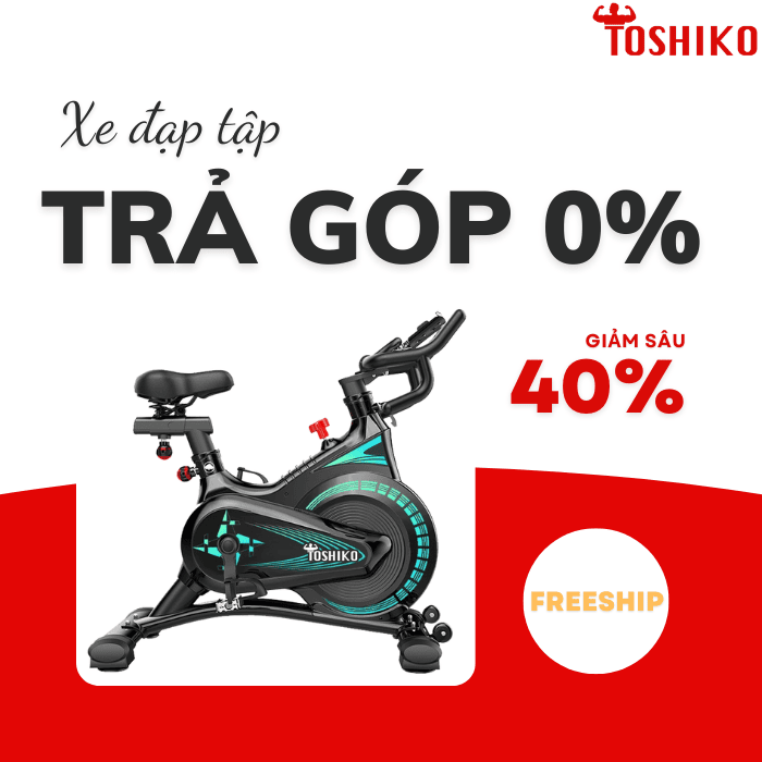 Mua xe đạp tập thể dục trả góp chính hãng tại Toshiko Việt Nam