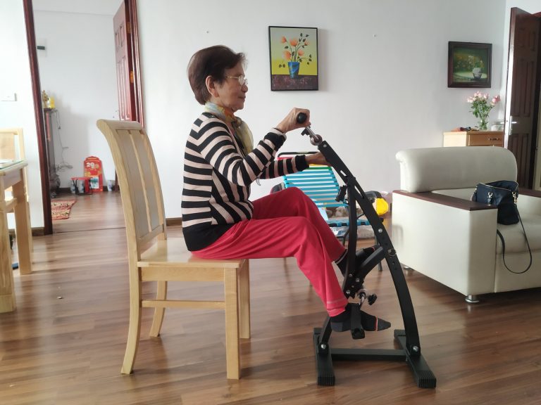 Máy tập chân cho người già Dual Bike