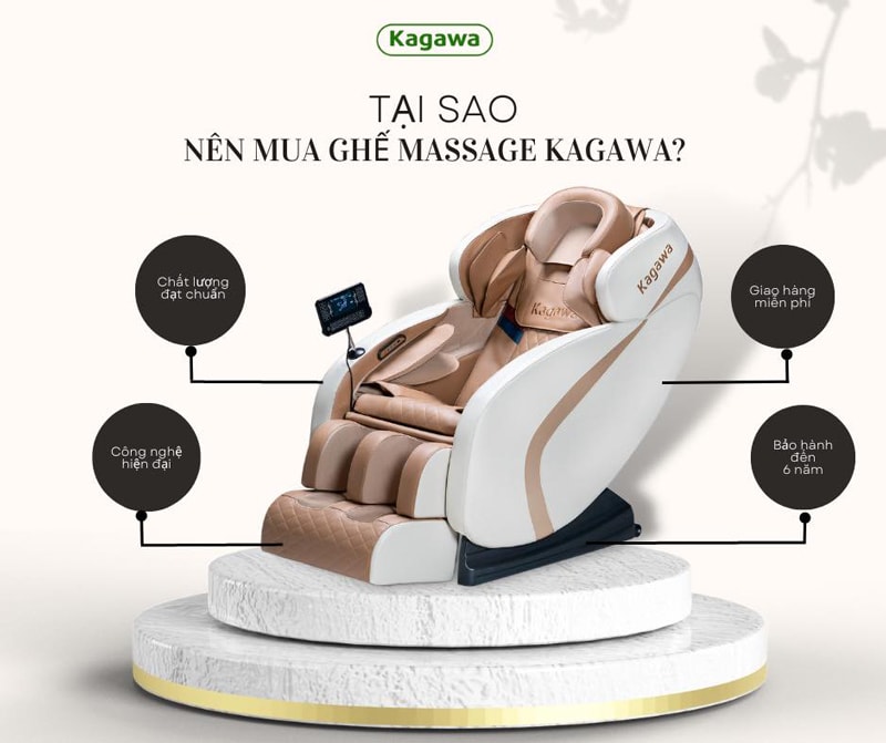 Ghế massage Cam Ranh Kagawa chính hãng, giá rẻ