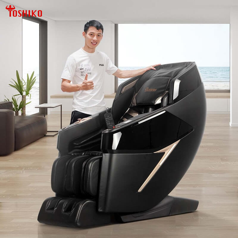 Ghế mát xa Toshiko T366 sở hữu hệ thống túi khí và con lăn công nghệ cao