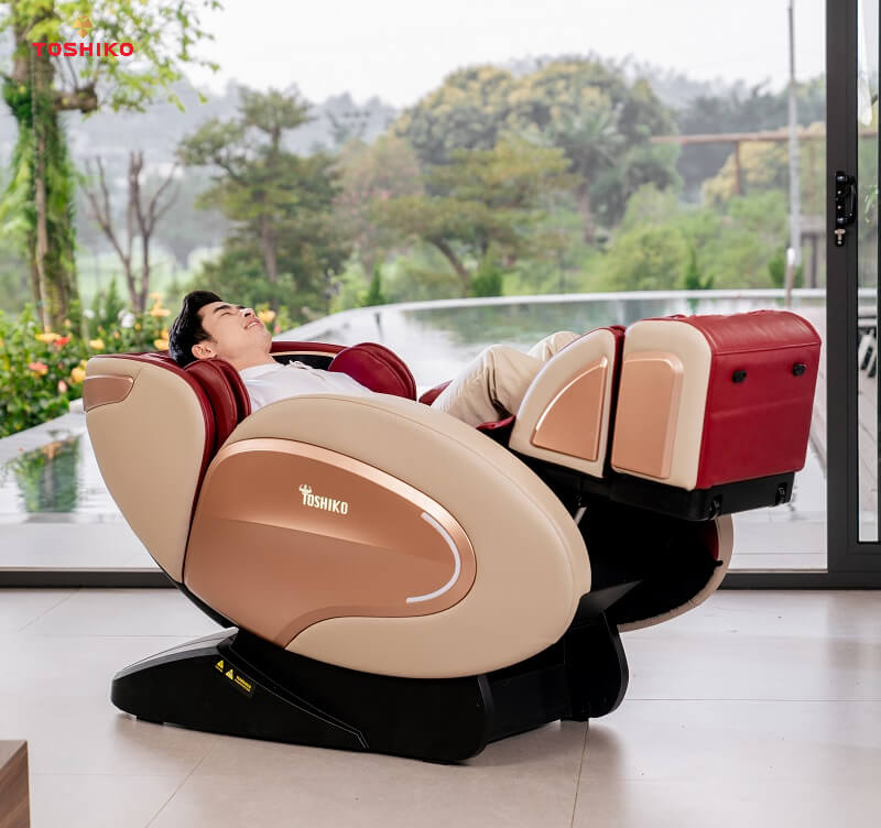 Ghế massage không trọng lực giúp giảm bớt áp lực lên vùng cột sống