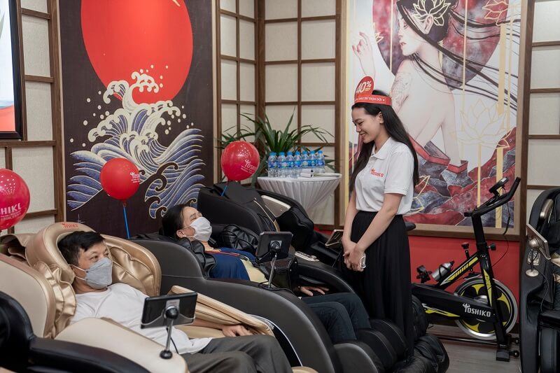 Showroom Toshiko cung cấp đa dạng mẫu ghế massage