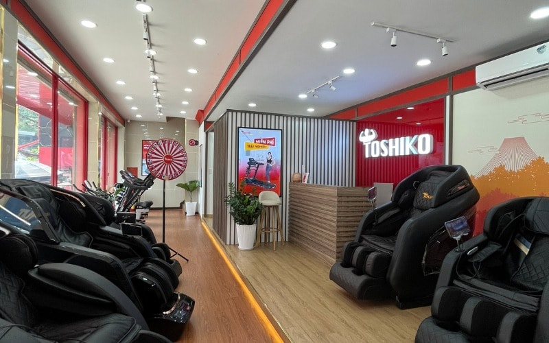 Ghế massage Toshiko có mức giá hợp lý, phù hợp với tài chính nhiều gia đình