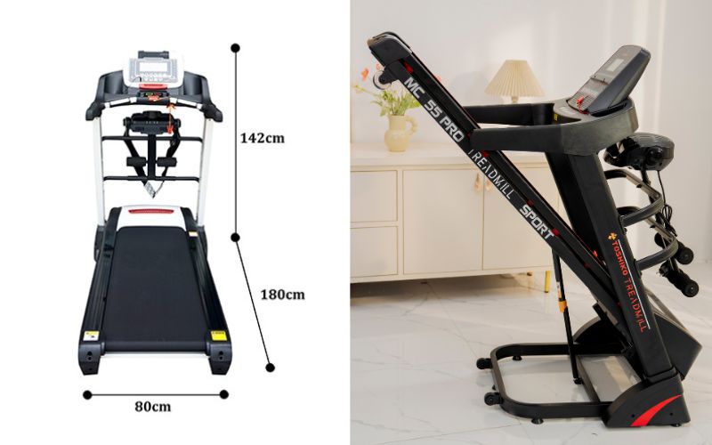Kích thước máy chạy bộ thông thường