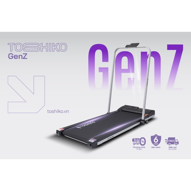 Máy chạy bộ gấp gọn Toshiko GenZ để đi bộ sau ăn tại nhà