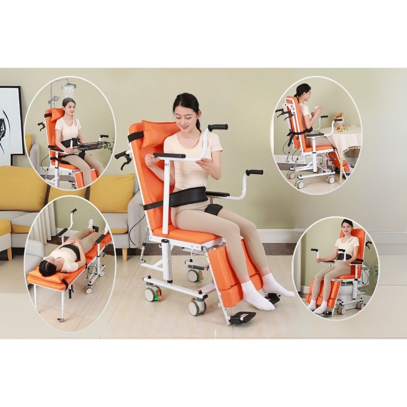 Xe lăn kết hợp giường Toshiko P9 hỗ trợ thay đổi tư thế cho người nằm lâu