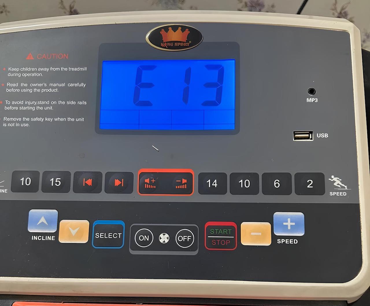 Lỗi E13 là một lỗi thường gặp trên máy chạy bộ