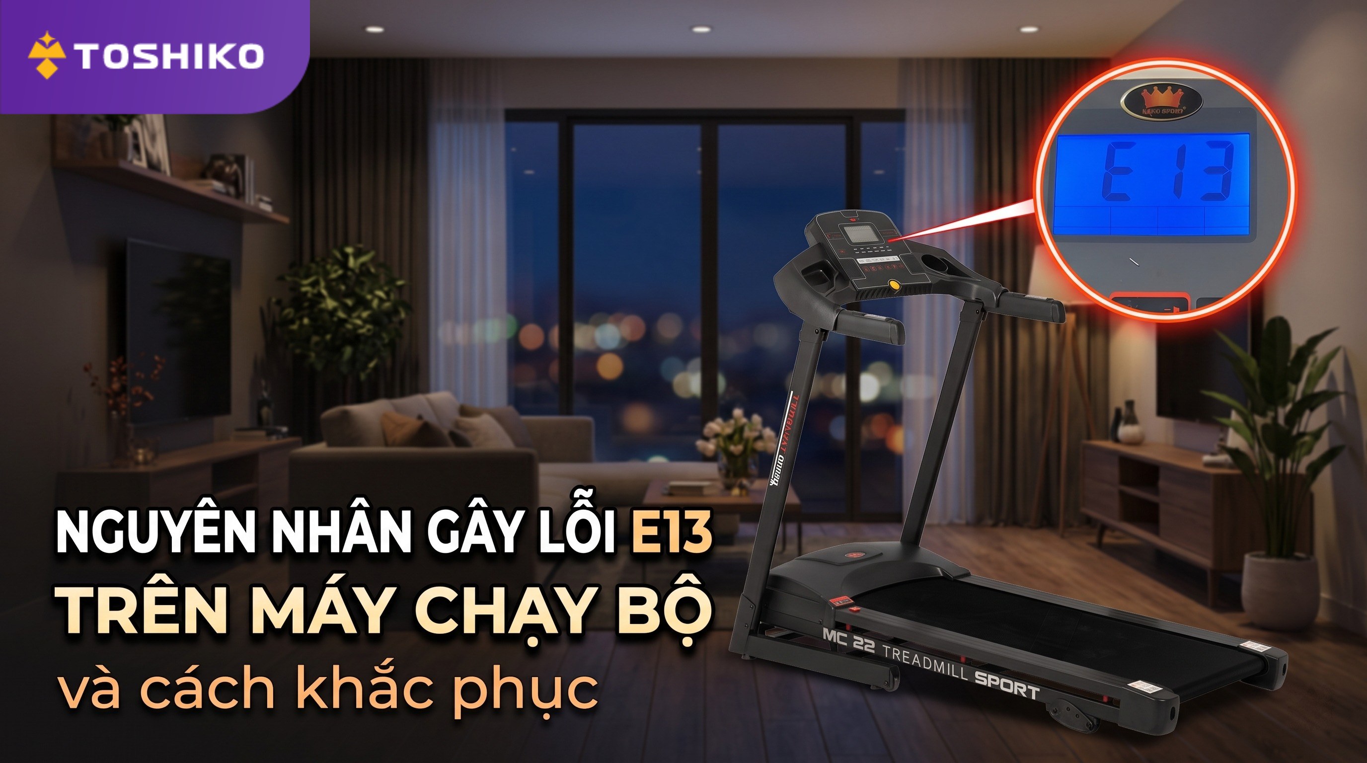 Nguyên nhân gây lỗi E13 trên máy chạy bộ và cách khắc phục