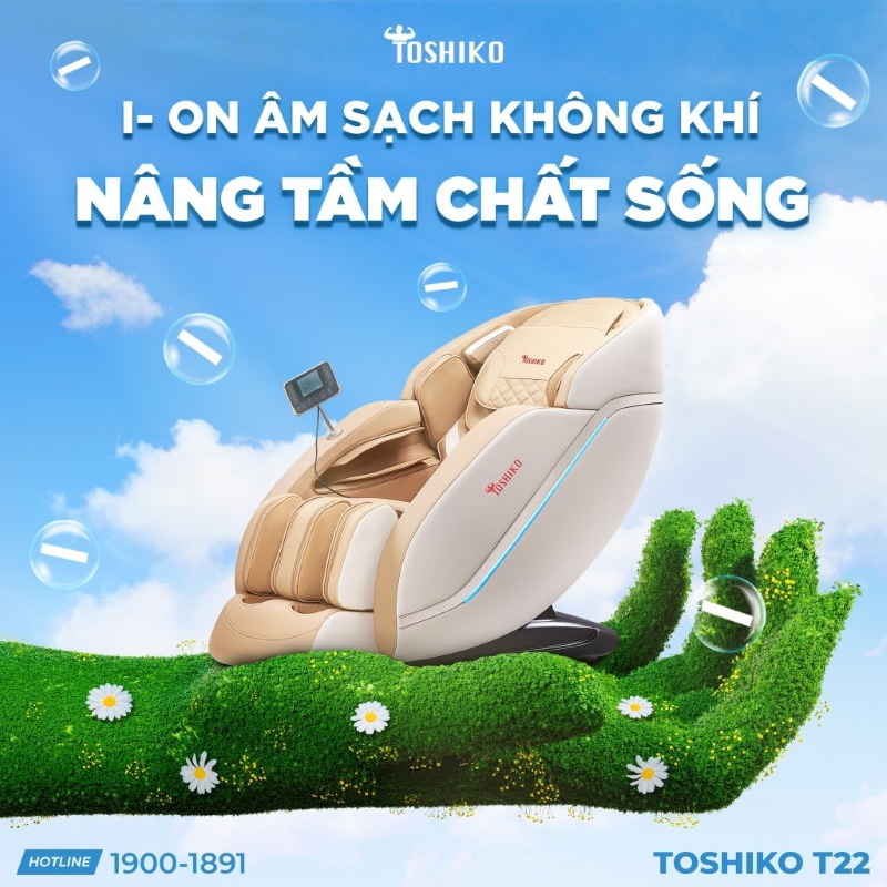 Ghế massage Bắc Ninh Toshiko T22 là mẫu ghế bán chạy hiện nay