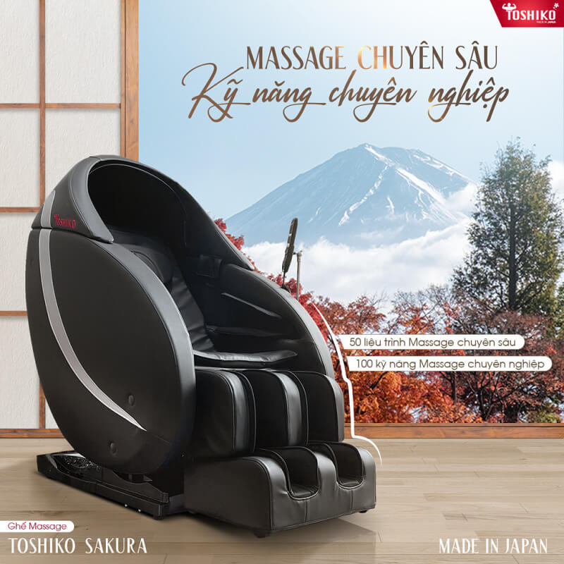 Ghế massage Toshiko Sakura thuộc phân khúc ghế mát xa cao cấp