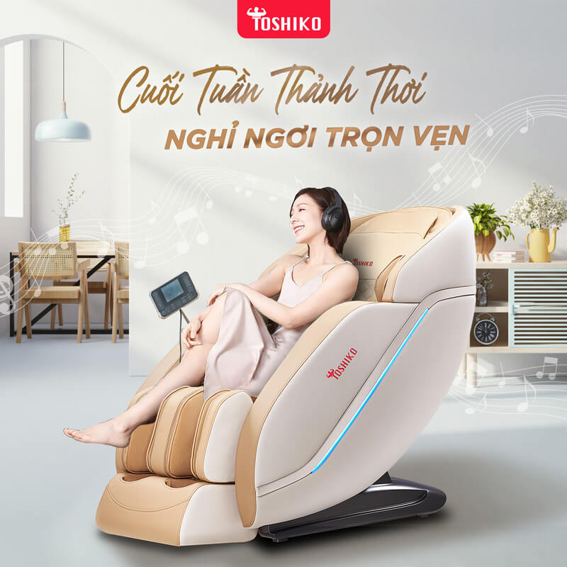 Ghế massage Toshiko T22 sở hữu vẻ đẹp hiện đại