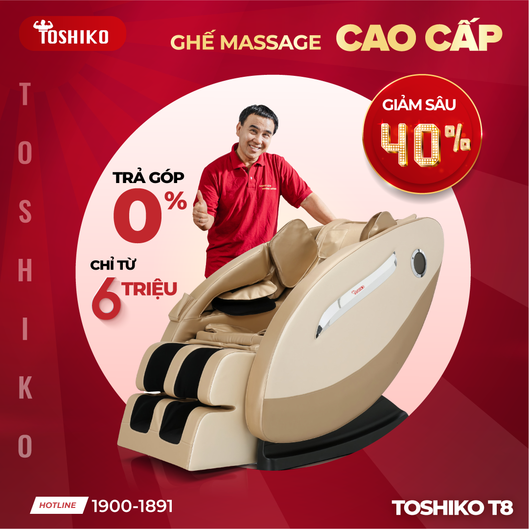 ghế massage toàn thân Toshiko T8 phiên bản nâng cấp giá không đổi