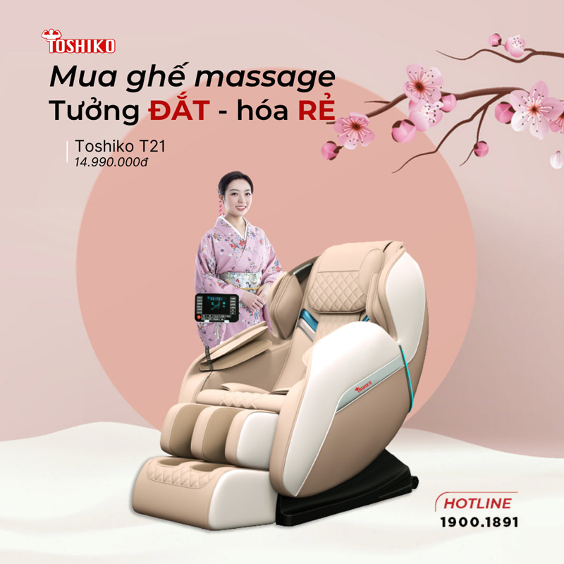 Ghế massage giá rẻ tại Hà Nội Toshiko T21