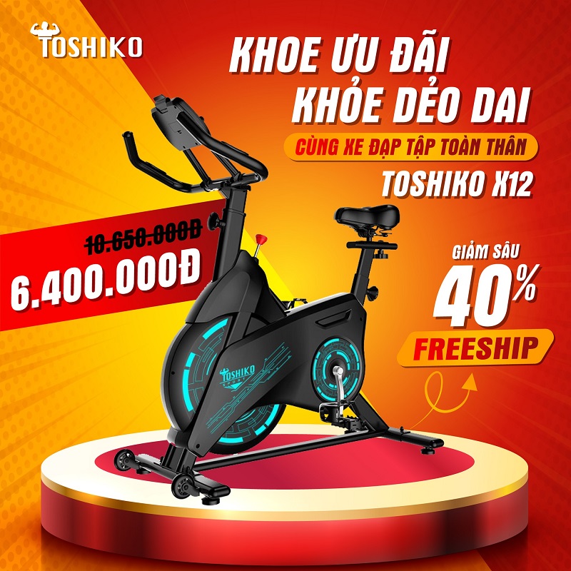 Mua xe đạp tập thể dục trả góp tại Toshiko được hưởng ưu đãi hấp dẫn