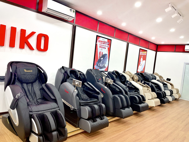 Showroom ghế massage Toshiko Nghệ An có đa dạng các mẫu ghế massage