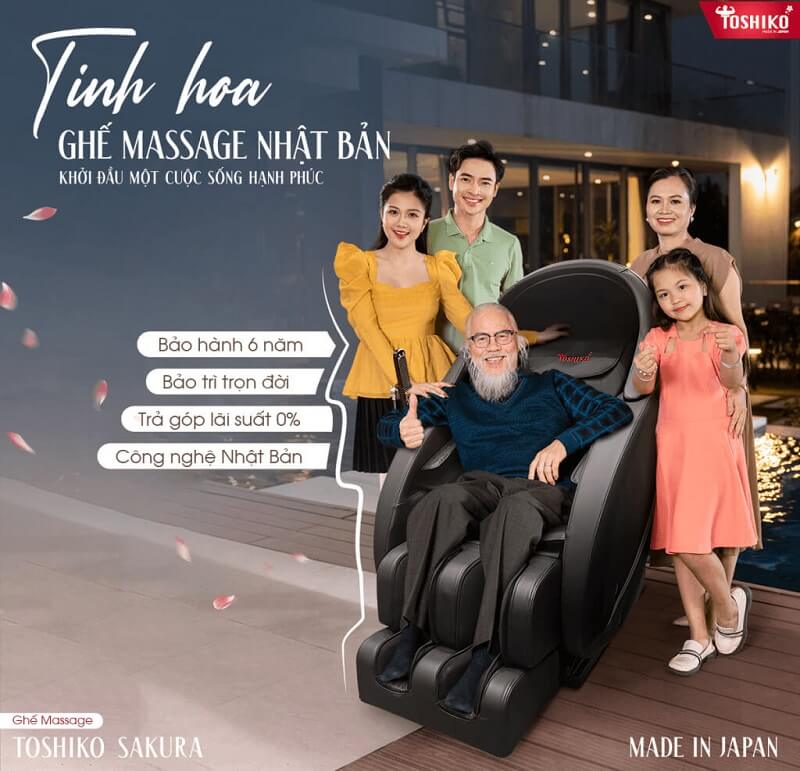 Ghế massage Toshiko Sakura đẳng cấp