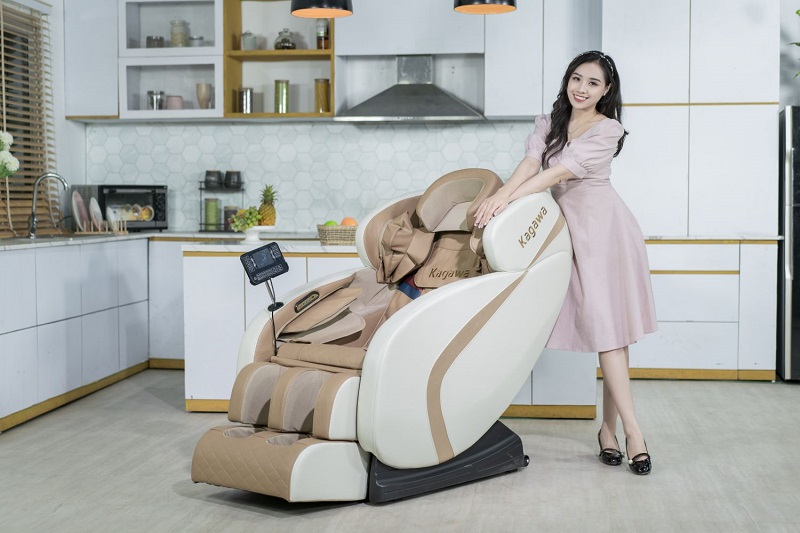 Ghế massage Kagawa K9 hiện đại với nhiều tính năng xoa bóp hữu ích